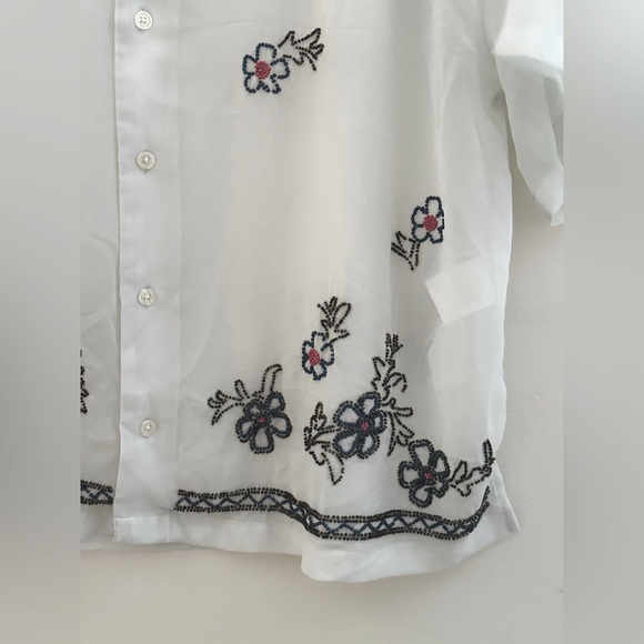 ABERCROMBIE & FITCH - TREVOR PROJECT || Pride Camp Cropped Sheer Shirt. Sz. S - Picture 5 of 13